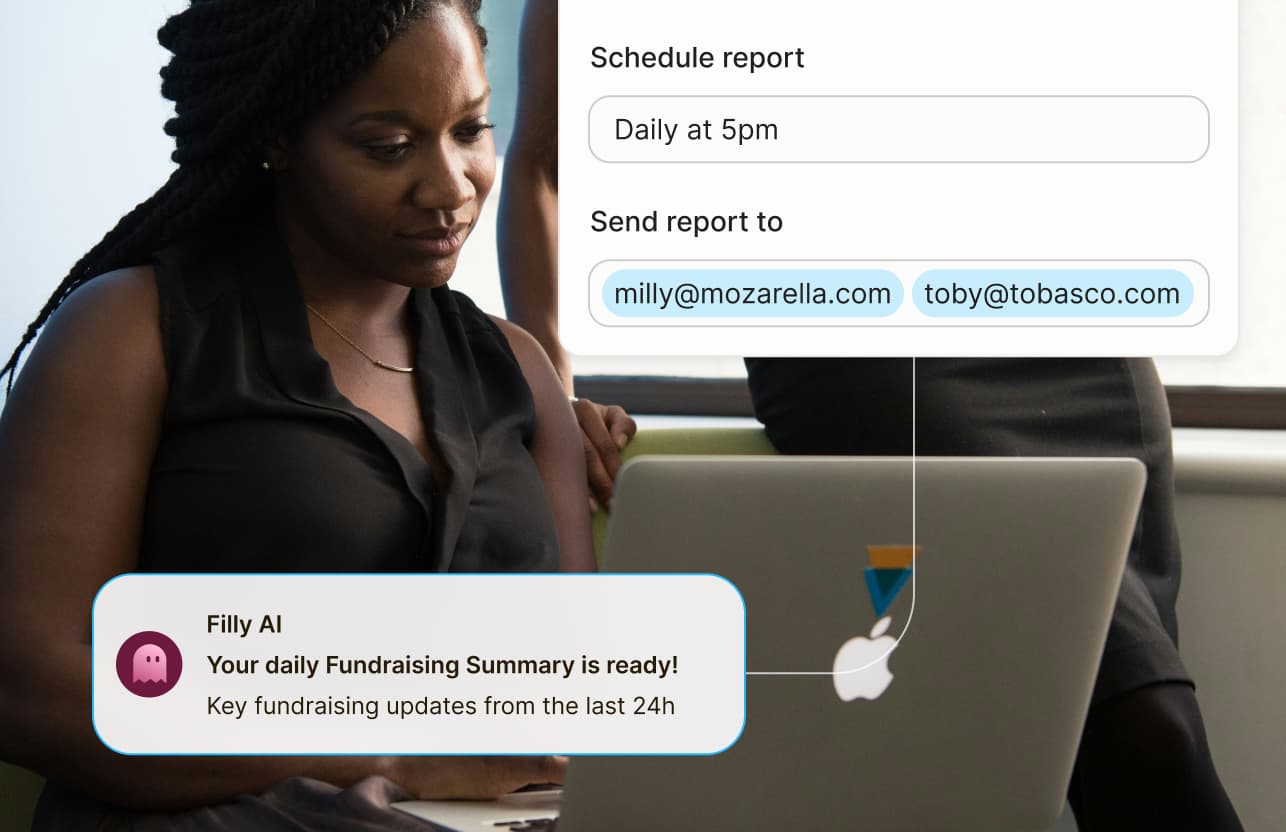 Automated report delivered by email with key metrics