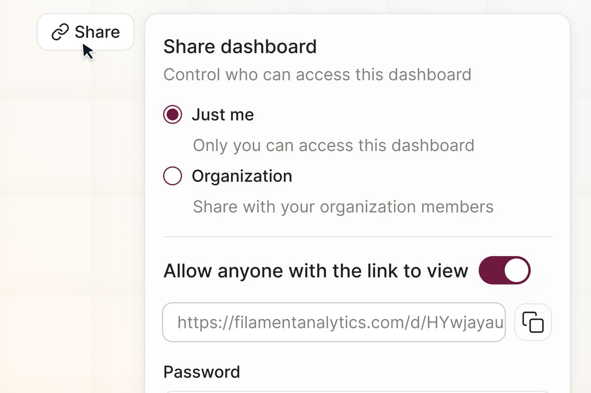 Live shareable dashboard for nonprofit fundraising agencies